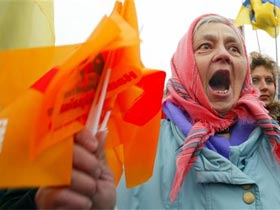 На праздновании годовщины "оранжевой революции" в Киеве. Фото Reuters (c)