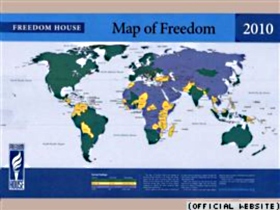 Карта свободы Freedom House. Фото: svobodanews.ru